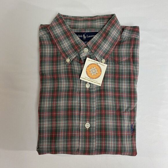 Ralph Lauren Shirt Men's Medium Multicolor Plaid Blake American Light Academia - Picture 9 of 15